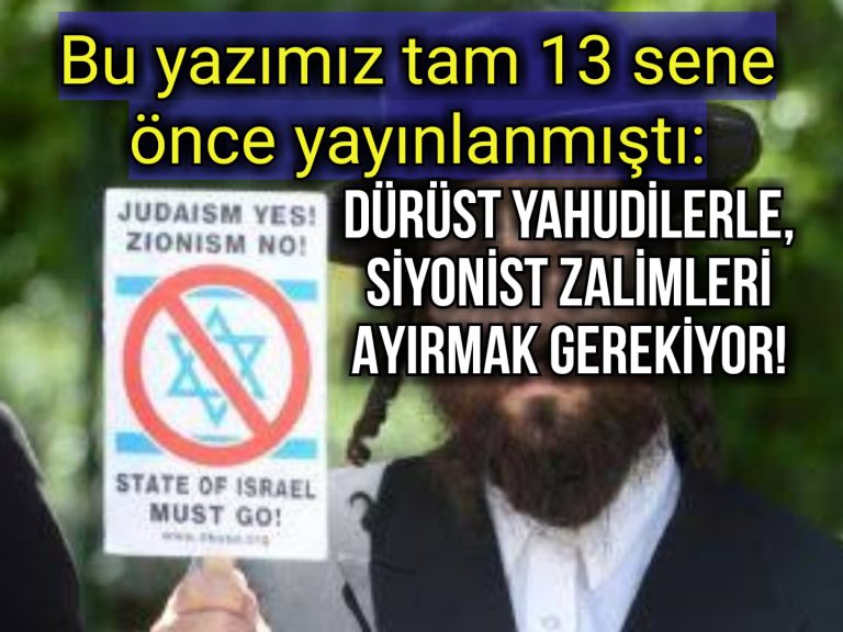 DÜRÜST YAHUDİLERLE
